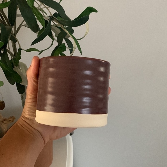 Set of two Threshold Bathroom Ceramic Canisters plum purple two tones‎ - Picture 3 of 10